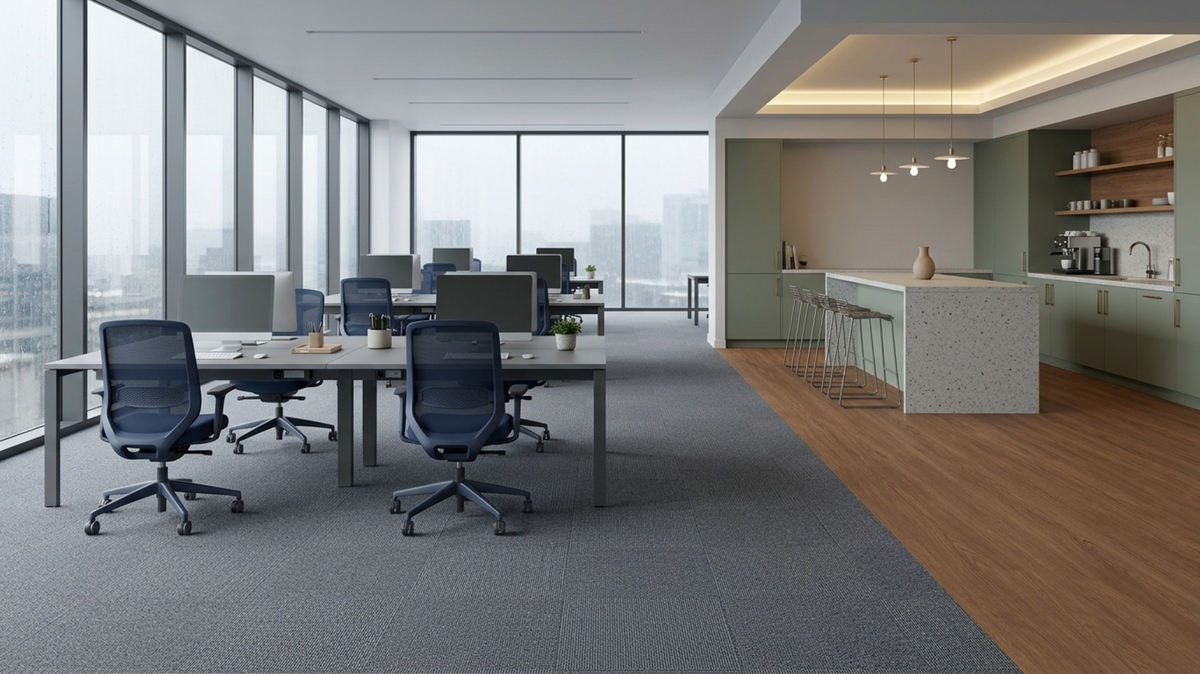 Carpet vs vinyl flooring comparison for Singapore commercial interiors