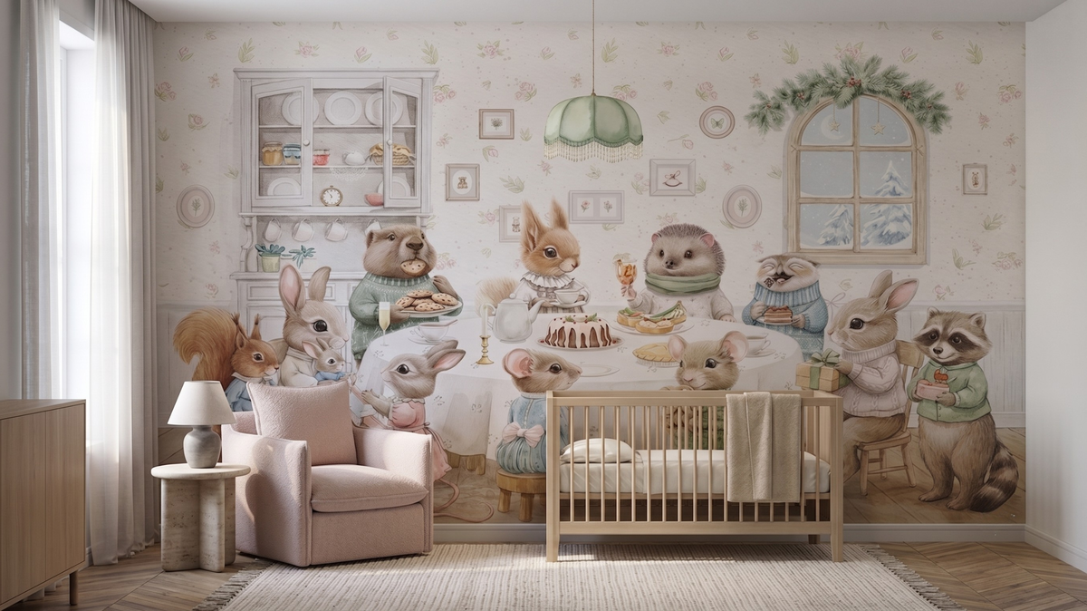 Kids room wallpaper in a modern Singapore children’s bedroom