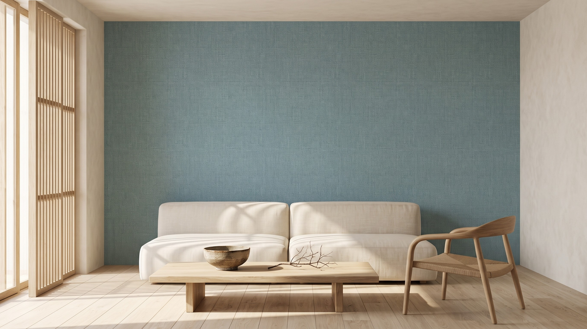 Natural fibre and vinyl wallpaper comparison in a Singapore living room