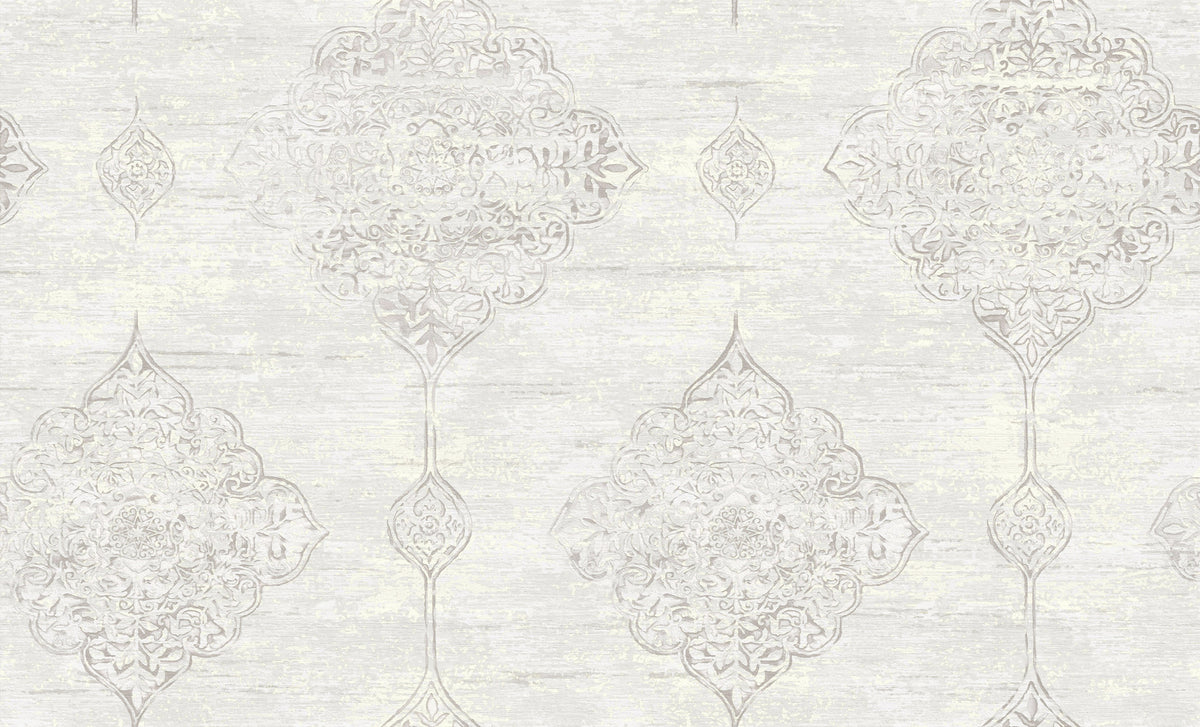 Blue Grey Vintage Damask Wallpaper 2828