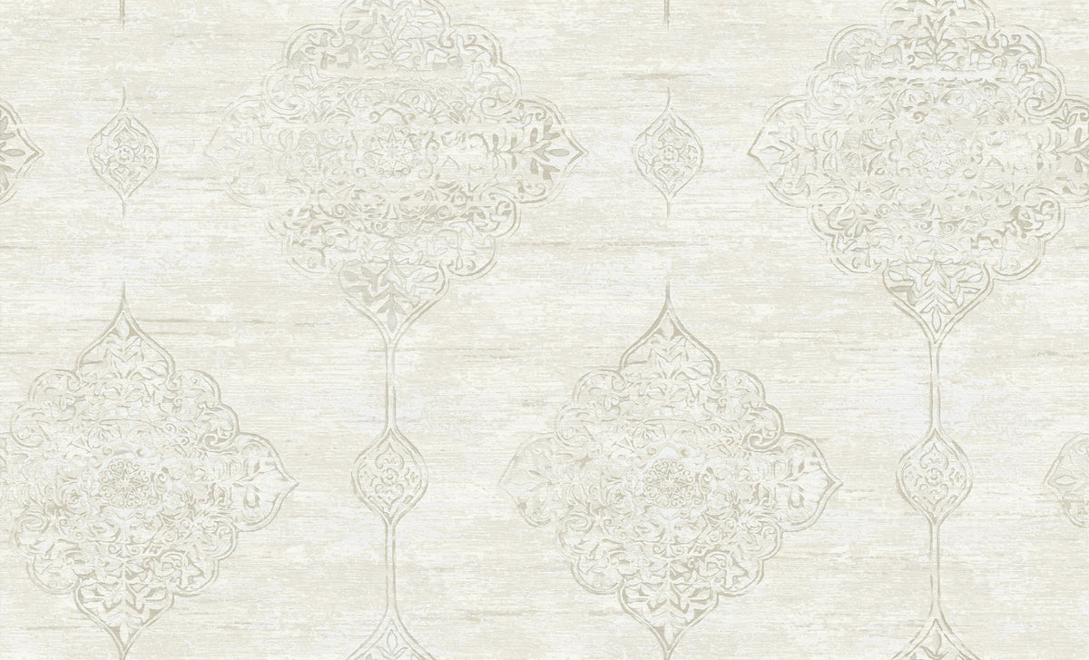 Blue Grey Vintage Damask Wallpaper 2828