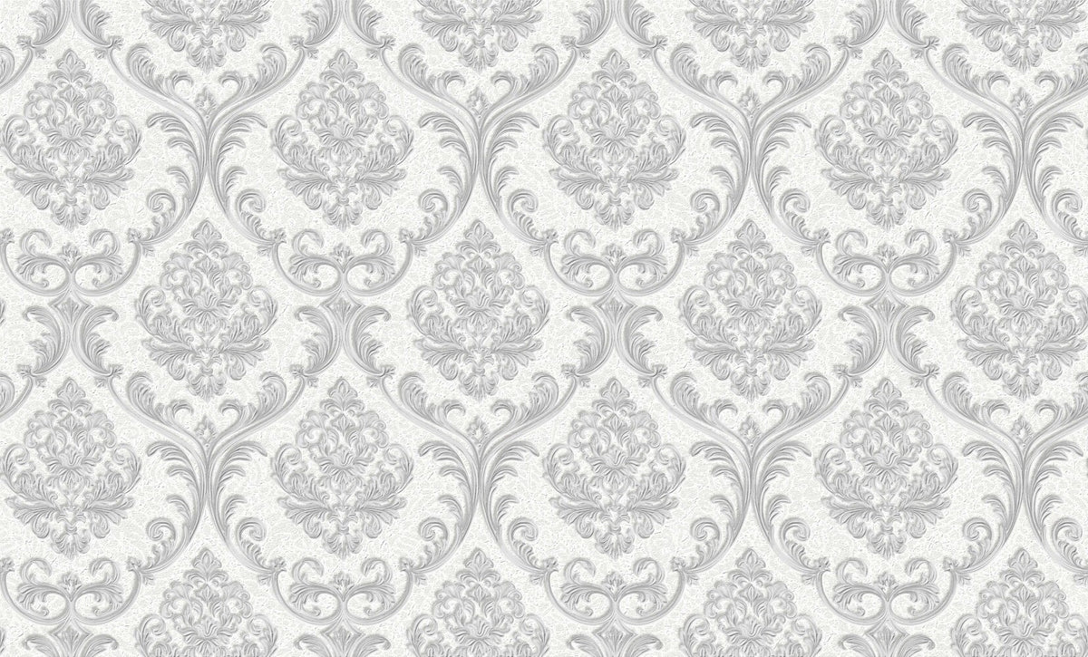 Cream Gold Scroll Damask Wallpaper 2904