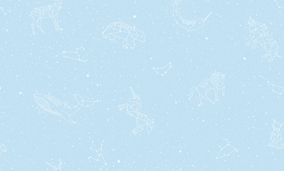 Light Blue Animal Pattern Wallpaper 6835