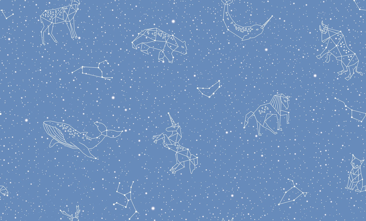 Light Blue Animal Pattern Wallpaper 6835