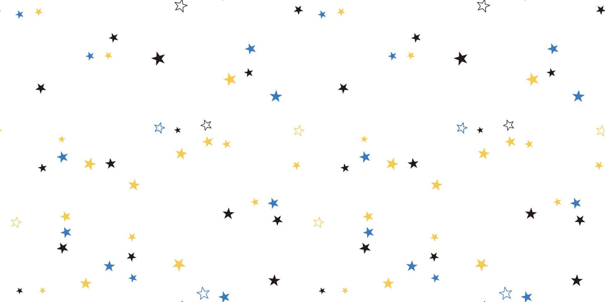 White Multicolour Star Pattern Wallpaper 9012
