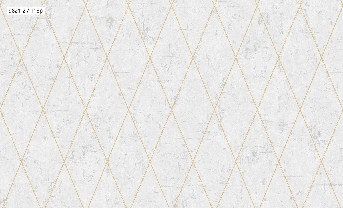 Distressed Diamond Pattern Wallpaper 9821