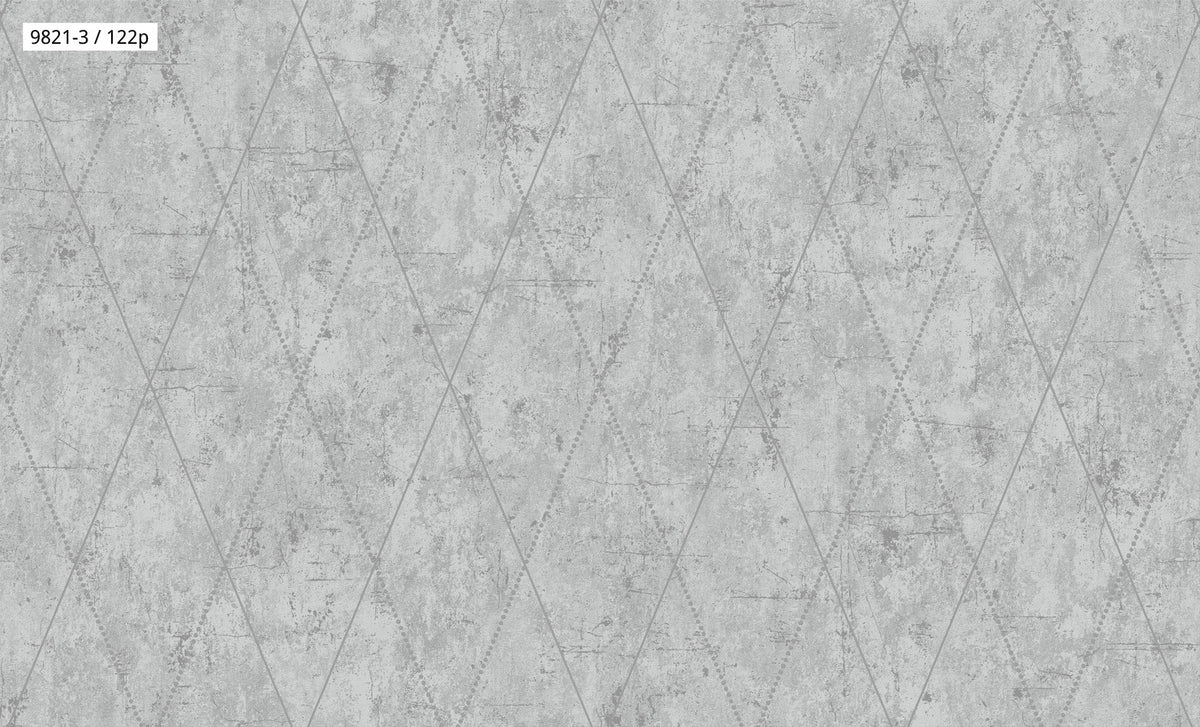 Distressed Diamond Pattern Wallpaper 9821