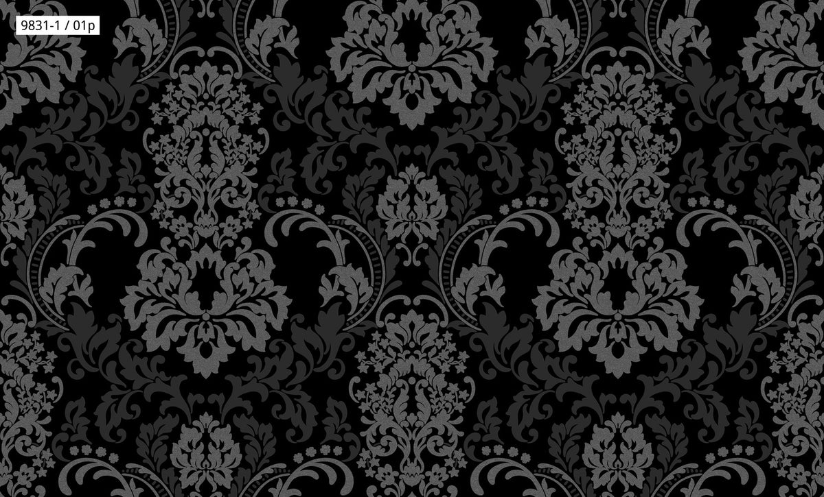 Classic Floral Damask Wallpaper 9831