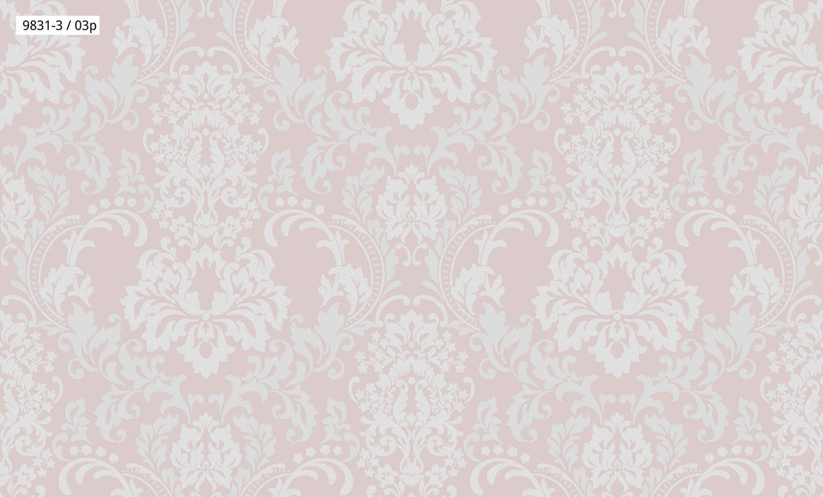 Classic Floral Damask Wallpaper 9831