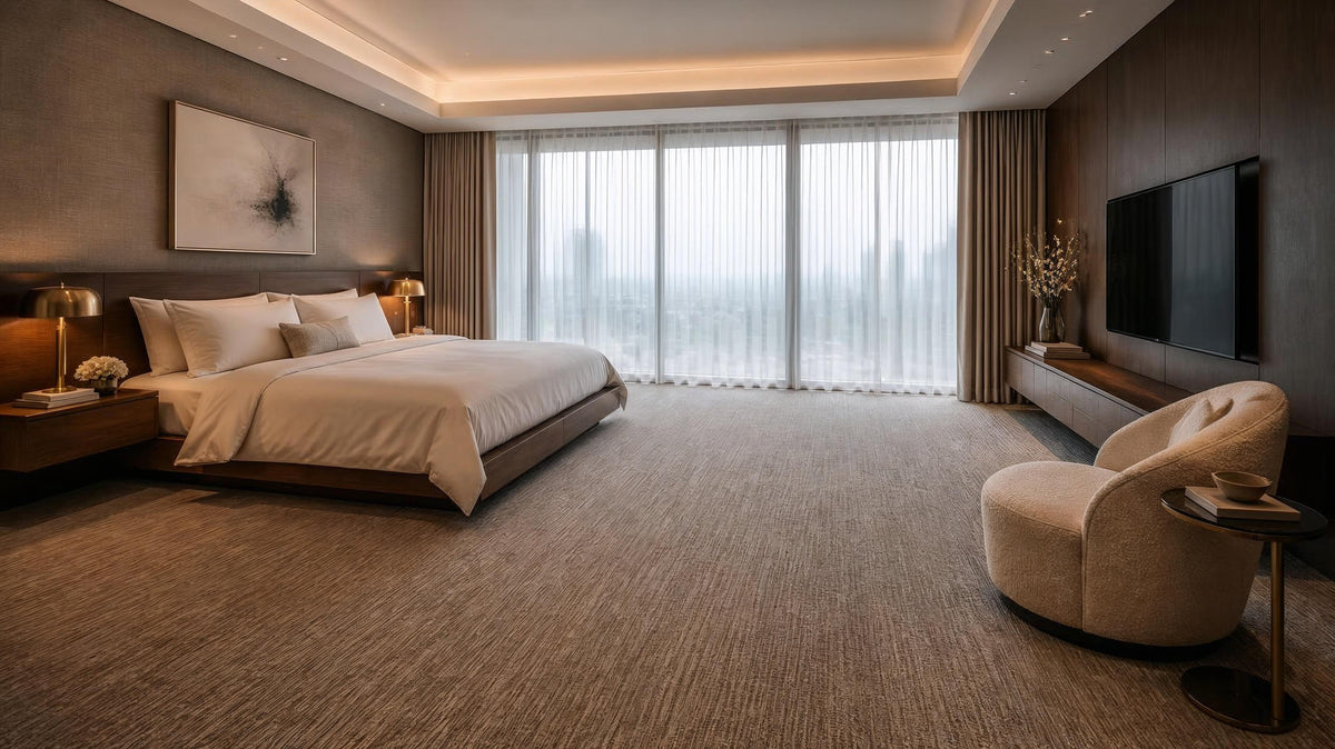 Wool broadloom carpet in Singapore penthouse