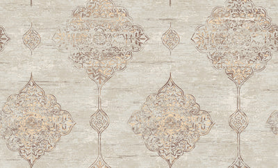 Blue Grey Vintage Damask Wallpaper 2828