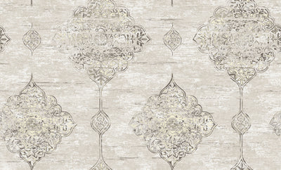 Blue Grey Vintage Damask Wallpaper 2828