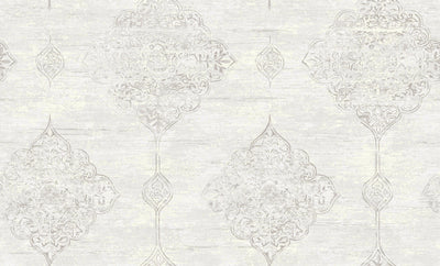 Blue Grey Vintage Damask Wallpaper 2828