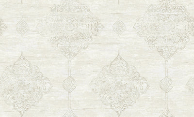Blue Grey Vintage Damask Wallpaper 2828