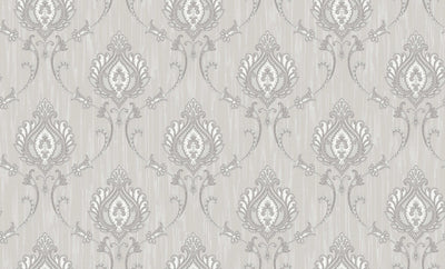 Ivory Gold Floral Damask Wallpaper 3106
