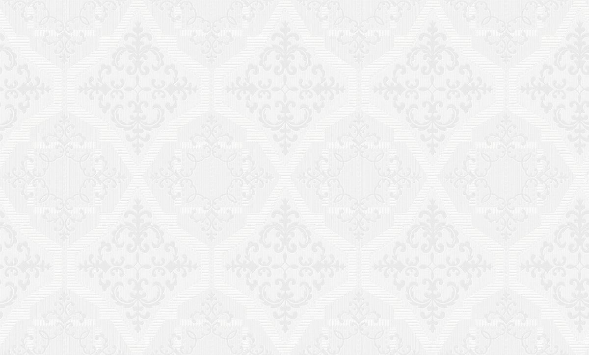 Silver Grey Geometric Damask Wallpaper 3507