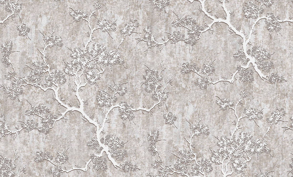 Distressed Tree Pattern Wallpaper 3700