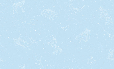 Light Blue Animal Pattern Wallpaper 6835