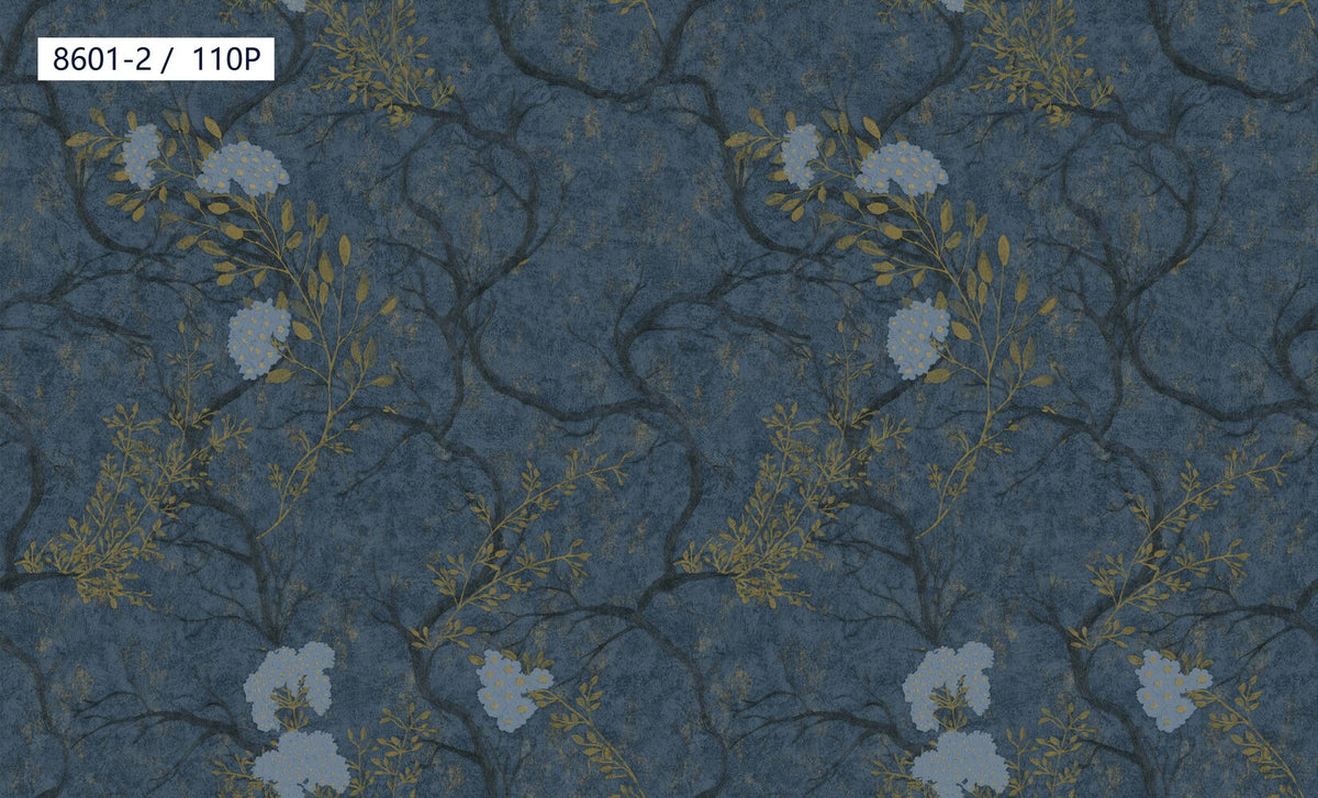 Taupe Brown Branch Pattern Wallpaper 8601