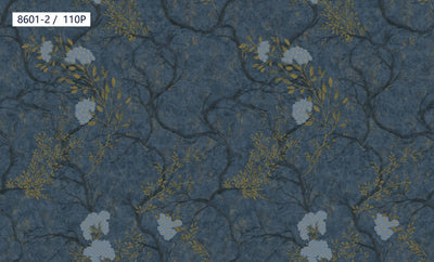 Taupe Brown Branch Pattern Wallpaper 8601