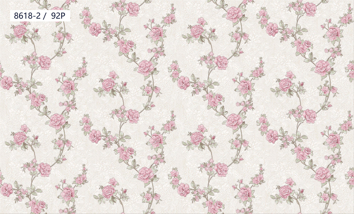 Lavender Blue Trailing Floral Wallpaper 8618