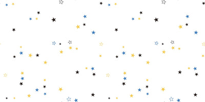 White Multicolour Star Pattern Wallpaper 9012