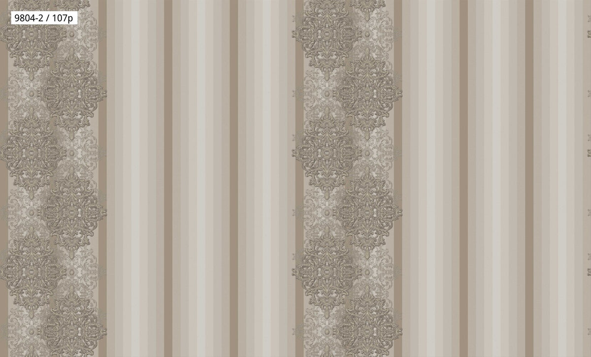Striped Damask Wallpaper 9804