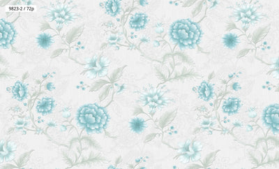 Cream White Floral Wallpaper 9823