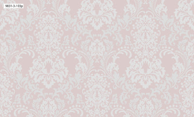Classic Floral Damask Wallpaper 9831