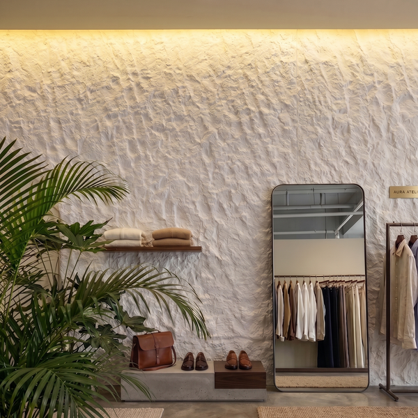 Cream Beige Rough Stone Texture Flexible Stone Wall Panel 5